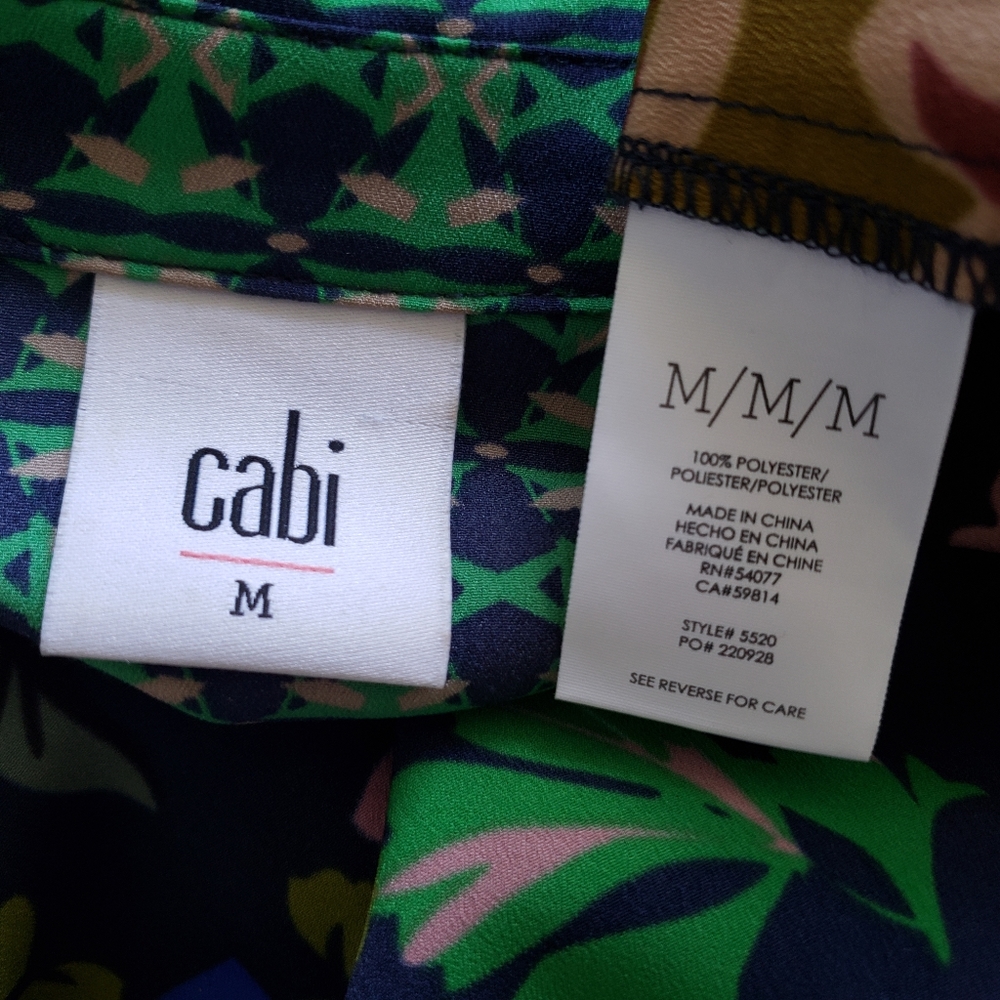 Cabi Button Up Top Multi Print Button Up Blouse - image 5